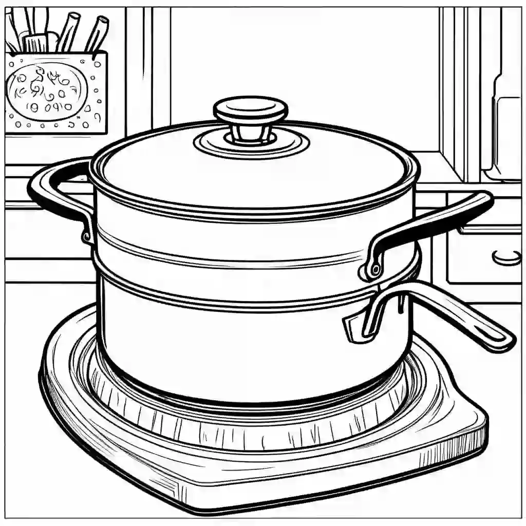 Saucepan coloring pages